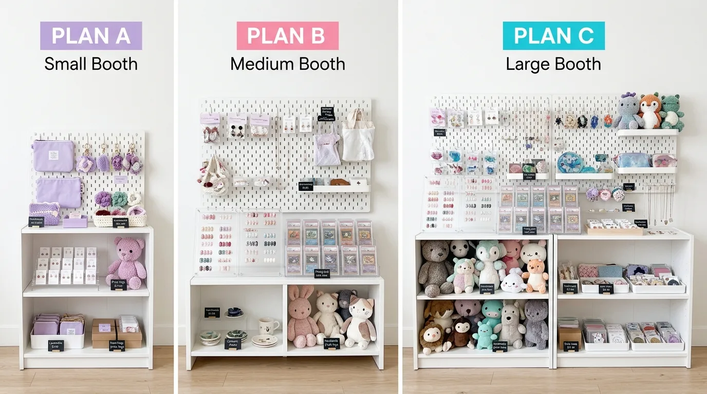 A B C のブースイメージ比較